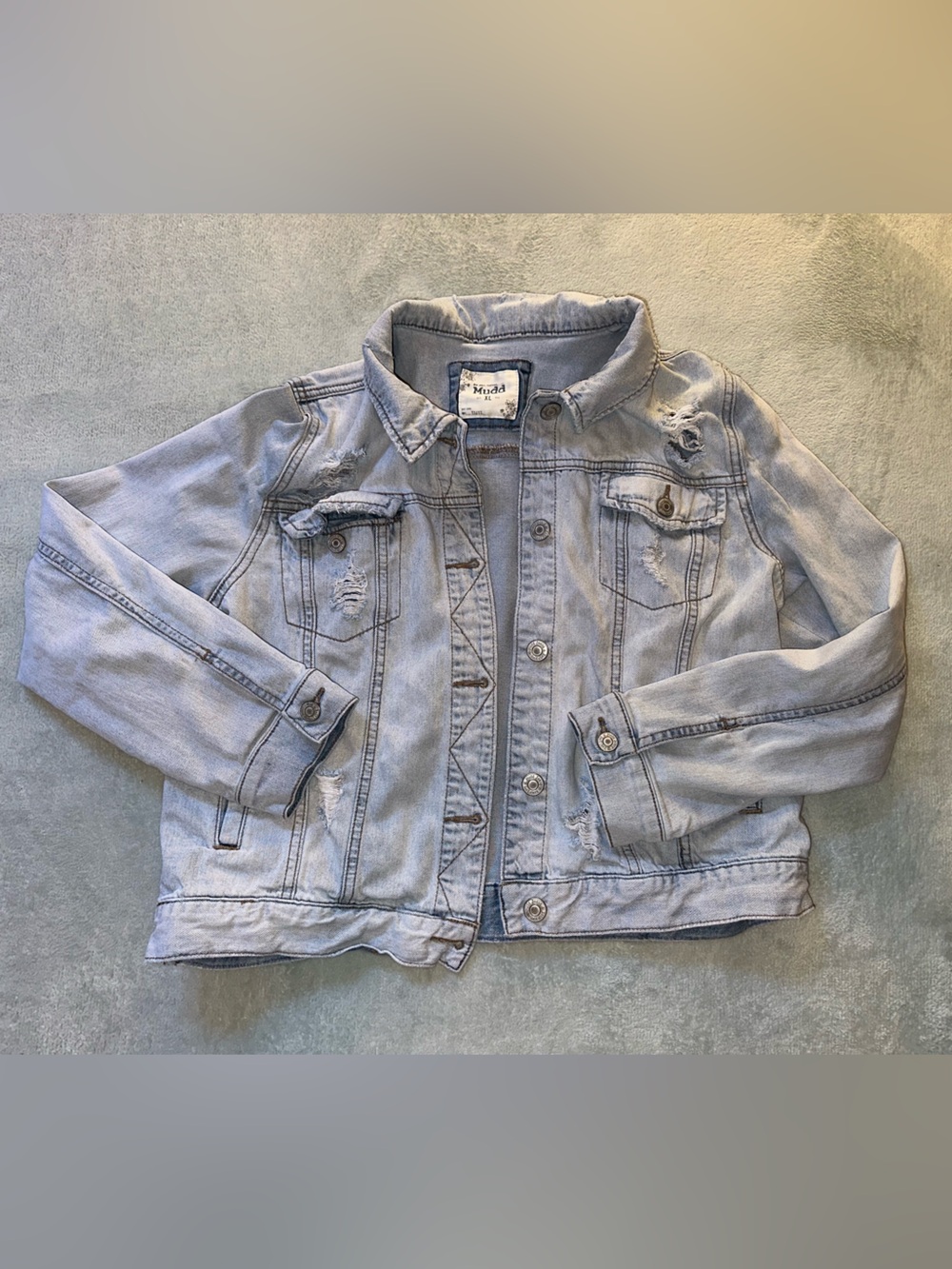 Mudd Light Wash Denim Jacket - Light Blue